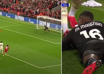 تقارير توضح كيف تسببت ركلة جزاء محمد صلاح في إصابة حارس ميلان