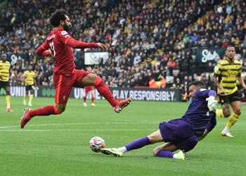 تصرف حارس واتفورد مع محمد صلاح ي ثير تعجب جماهير تويتر بعد خماسية ليفربول