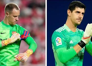 بالأرقام تير شتيجن يتفوق على كورتوا في الكلاسيكو بين برشلونة وريال مدريد