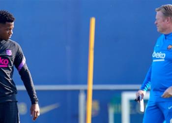 ميسي واحد فقط كلمات كومان الأخيرة لـ فاتي قبل إقالته من تدريب برشلونة