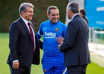 لابورتا يعدد مميزات بارجوان بعد إقالة كومان من برشلونة ويعلق على المفاوضات مع تشافي
