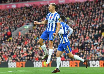 مهاجم برايتون كان بإمكاننا الفوز على ليفربول وحققنا هدفنا