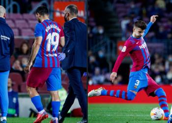 برشلونة يصدر بيان ا رسمي ا بشأن إصابة أجويرو وبيكيه