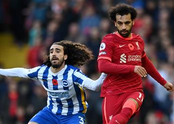 بعد مباراة برايتون محمد صلاح يعادل رقم هاري كين وأسطورتي آرسنال