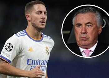 مدرب ريال مدريد السابق أنشيلوتي م حق في عدم الاعتماد على هازارد