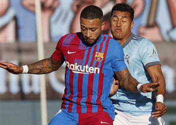 فيديو برأسية رائعة ديباي يسجل هدف برشلونة الثالث أمام سيلتا فيجو