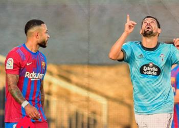 ريمونتادا قاتلة أسباس يسجل هدف سيلتا فيجو الثالث أمام برشلونة