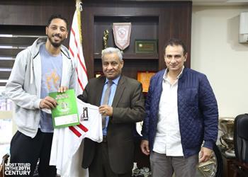 رسمي ا طائرة الزمالك تتعاقد مع محمد مصطفى لعبة