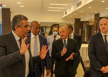 إنفانتينو ورئيس كاف يفتتحان مقر اتحاد الكرة الجديد