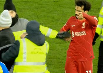 فيديو مشجع يقتحم ملعب مباراة ليفربول وساوثهامبتون من أجل محمد صلاح