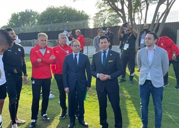 صور تفاصيل لقاء وزير الرياضة مع لاعبي منتخب مصر قبل بدء مشوار كأس العرب