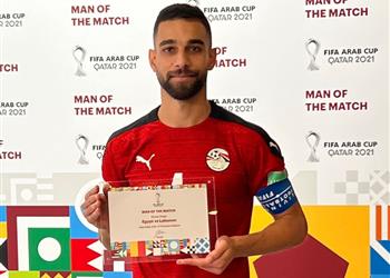 عمرو السولية رجل مباراة مصر ولبنان في كأس العرب