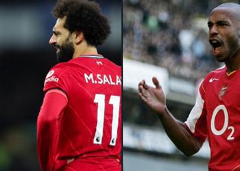 محمد صلاح يخطف رقم ا قياسي ا من هنري في الدوري الإنجليزي