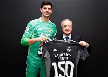كورتوا يعلق على وصوله للمباراة 150 مع ريال مدريد