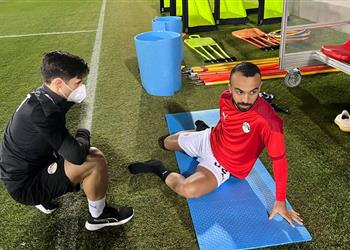 منتخب مصر يختتم تدريباته استعداد ا لمواجهة الجزائر غد ا في كأس العرب