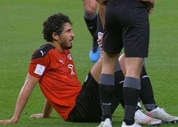 فيديو إصابة أحمد حجازي في مباراة مصر والجزائر