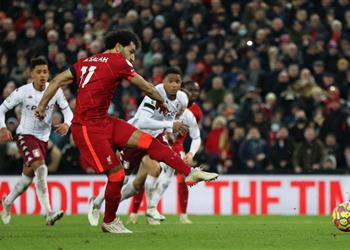 فيديو محمد صلاح يسجل هدف ليفربول الأول أمام أستون فيلا