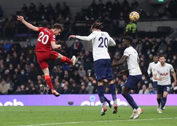 فيديو جوتا يسجل هدف تعادل ليفربول أمام توتنهام