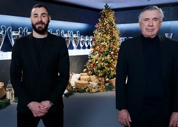أنشيلوتي وبنزيما يوجهان رسالة لجماهير ريال مدريد في الكريسماس