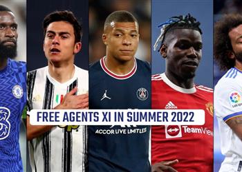 مبابي وديبالا وبوجبا تشكيل من اللاعبين المتاحين مجان ا في عام 2022