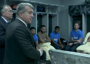 لابورتا يوجه رسالة للاعبي برشلونة وتشافي بعد خسارة الكلاسيكو