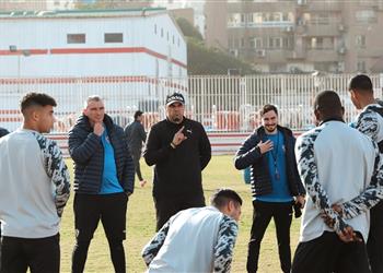 مران الزمالك كارتيرون يعقد جلسة مع اللاعبين وطارق حامد والسعيد يواصلان التأهيل