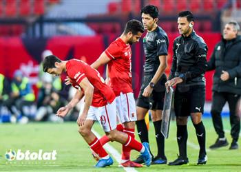 فيديو إصابة محمد محمود وحسام حسن في مباراة الأهلي والمقاولون