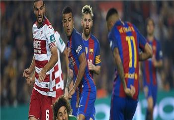 خبايا البلاوجرانا بالفيديو نيمار يتشاجر بالأيدي مع لاعب غرناطة عقب انتهاء اللقاء