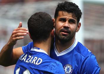 هازارد يتمنى عودة كوستا إلى تشيلسي