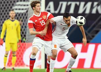 بالفيديو روسيا تجبر إسبانيا على التعادل بثلاثية ودي ا