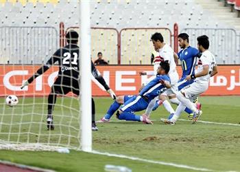 بالفيديو سموحة ي حرج الزمالك في الشوط الأول ويتقدم بثنائية نظيفة