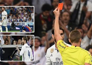 الكلاسيكو راموس التصفيق كان لبيكيه وليس لحكم المباراة ويوضح الحديث بينهما