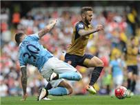 التعادل الإيجابي بهدفين يحسم موقعة آرسنال ومانشستر سيتي