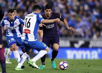 ديربي_كتالونيا طلقات سواريز وراكيتيتش تعيد صدارة الليجا لقبضة برشلونة بثلاثية في شباك إسبانيول