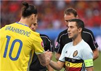 يورو_بطولات هازارد يحصل على لقب أفضل لاعب في مباراة بلجيكا والسويد