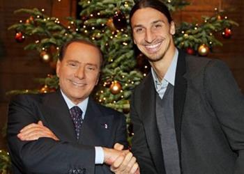 تصريحات برلسكوني أود أن أرى إبراهيموفيتش في ميلان مجدد ا