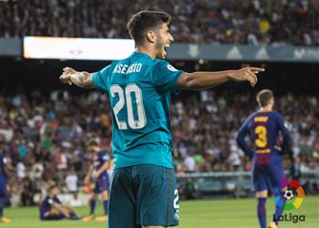 فيديو أسينسيو ي قرب الريال من كأس السوبر بعد ضرب البرسا بثلاثية فى معركة الذهاب