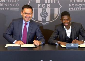 رسمي ا ديمبيلي يوقع لصالح برشلونة