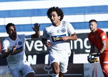 عمرو وردة أساسي ا مع أتروميتوس أمام أولمبياكوس في الدوري اليوناني