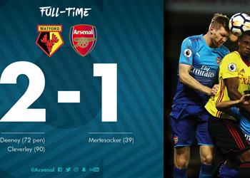 بمشاركة محمد النني واتفورد يلدغ آرسنال في الوقت القاتل