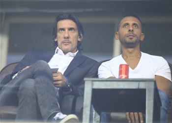 فيديو نيبوتشا يحضر مباراة الزمالك والسالمية الودية