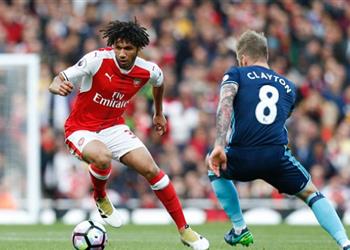 محمد النني أساسي ا مع أرسنال لمواجهة كولن