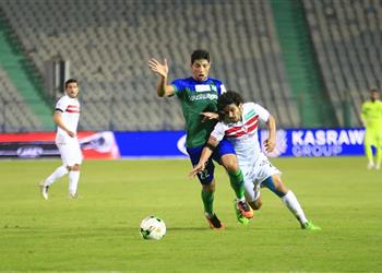 فيديو المقاصة ينهي الشوط الأول متقدم ا على الزمالك بثنائية أنطوي