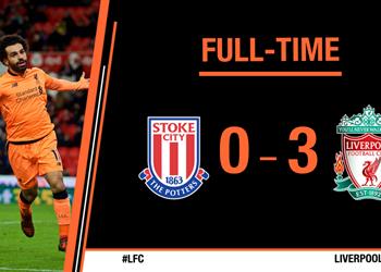 بالفيديو محمد صلاح يقود ليفربول لدك ستوك سيتي بثلاثية في غياب رمضان صبحي