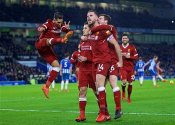 بالفيديو محمد صلاح يضع بصمته في فوز ليفربول بخماسية على برايتون