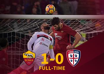 بالفيديو روما يزاحم كبار الكالتشيو بفوز صعب على كالياري