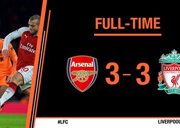 بالفيديو محمد صلاح يشارك ويسجل في تعادل مثير بين ليفربول وآرسنال