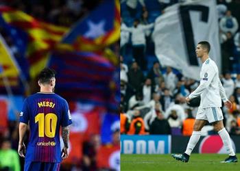 كلاسيكو الأرض رونالدو وميسي يقودان هجوم ريال مدريد وبرشلونة