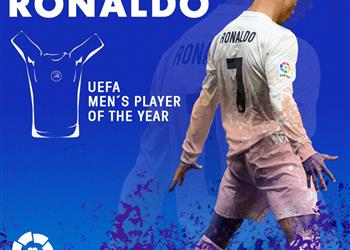 رسمي ا رونالدو يتخطى منافسيه ويفوز بجائزة الأفضل في أوروبا