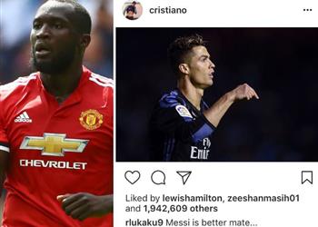 لوكاكو يفتعل أزمة بين ميسي ورونالدو عبر إنستجرام